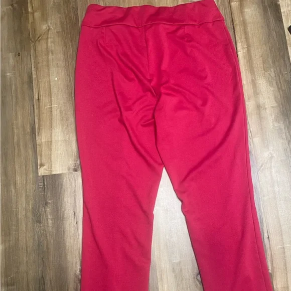 Nine West Red Straight Leg Dress Pants Women's Size Large - Picture 5 of 5